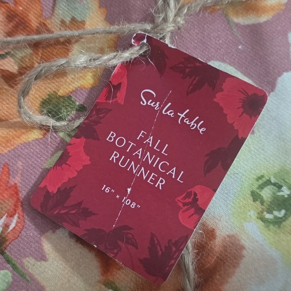 Sur La Table Fall Botanical Runner, Size 108